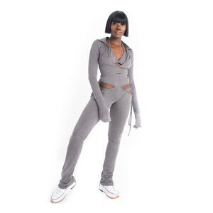 GRAYSCALE Womens Gray Stretch High Waist Pants XS